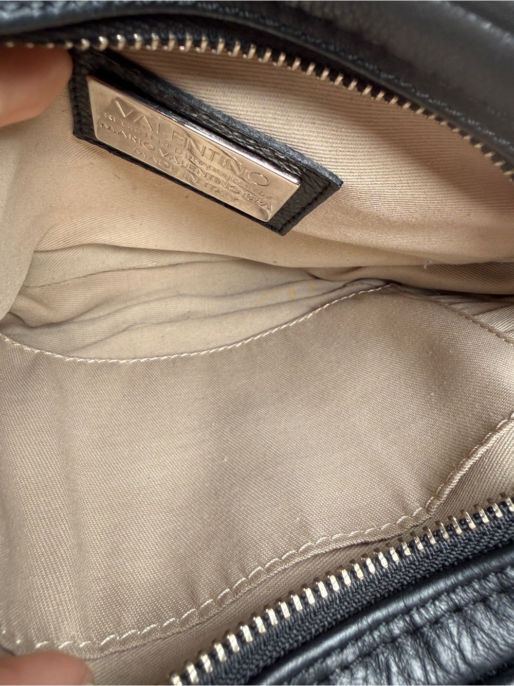 Valentino Mario Black Quilted Leather Crossbody Bag - Picture 7 of 7